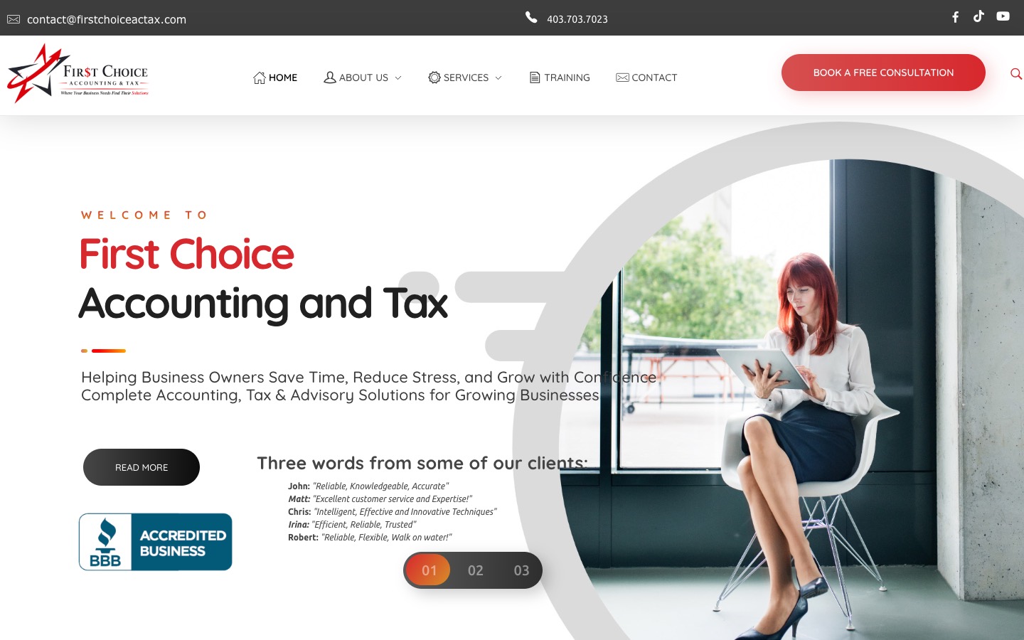 The current homepage